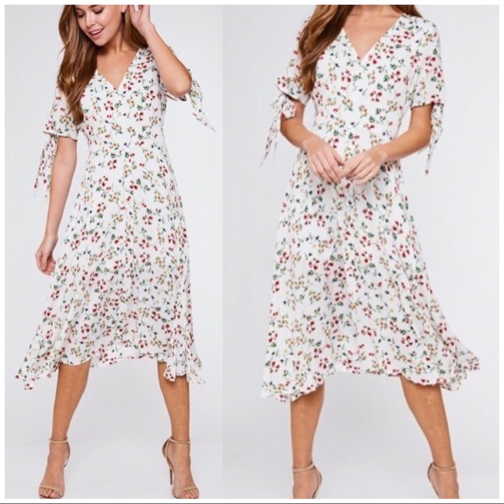 NEW CLASSIC STYLE FEMININE FLORAL DRESS - Picture 7 of 8